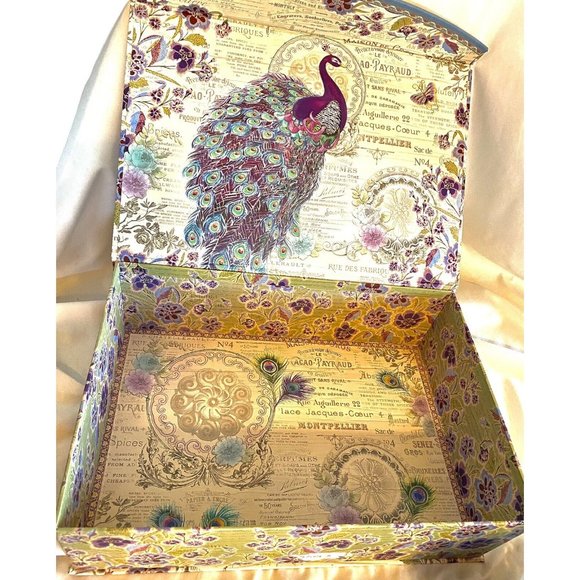 Peacock Accessories Lot Windchime Ring Holder Frame Glass Candle Holder and More - Picture 10 of 10